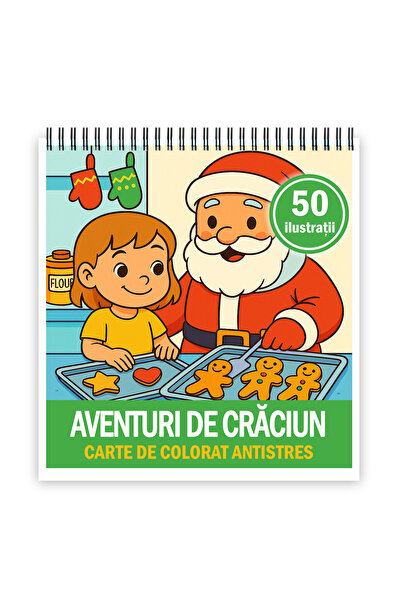 Legendary Gifts Carte de colorat, 50 de ilustratii Aventuri de Craciun, 106 p...