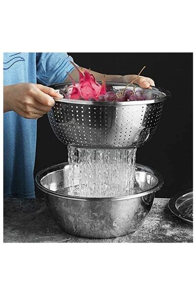 Generic Multifunctional Thicken Stainless Steel Basin 3 in 1 Stainless Steel ...