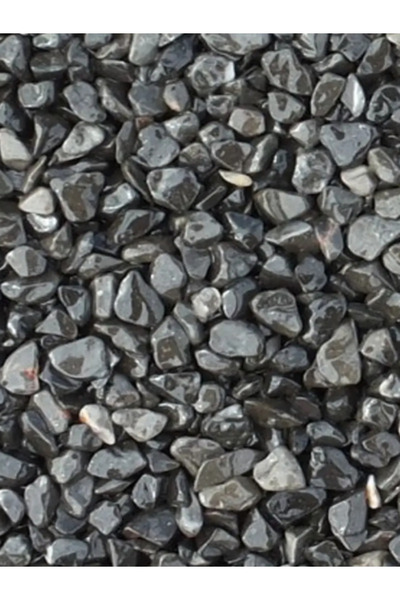 SADERA Siyah Dolomit Taş 2-4 Cm Dere Çakıl Taşı | Bahçe, Saksı, Teraryum ve Akvaryum Süs Taşı 5 Kg
