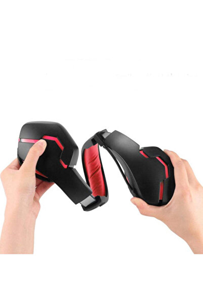 buz Wired RGB Gaming Headset with USB, Noise-Cancelling Mic, Deep Bass (Red-Black)