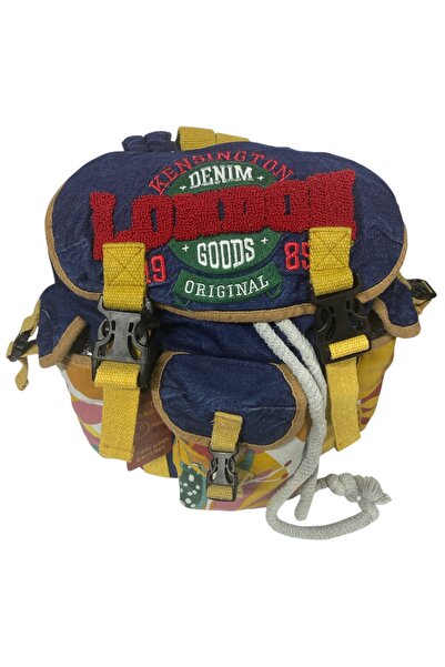 Old Cotton Kaliteli Tek Gözlü Vintage Disayn Unisex Sırt Günlük Okul Gezi Kamp Trekking Çantası KC Ahtapot Bag