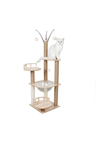 buz Cat play set, cream color, 40 x 40 x 132 cm