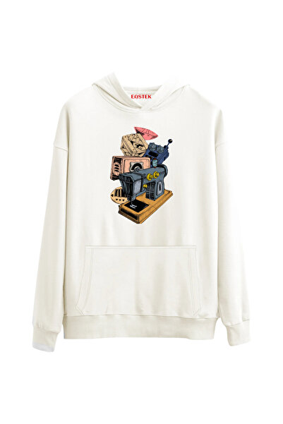 Eastek تصميم ماكينة الخياطة 3 خيوط Ş مبطن بالصوف K بغطاء رأس هوديي للجنسين، ل...