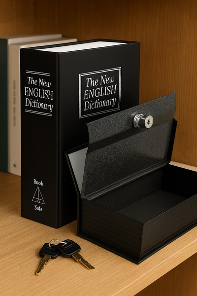 Dimute Shop Kitap Şeklinde Gizli Kasa – Kitap Kasa & Kumbara 🔐📚