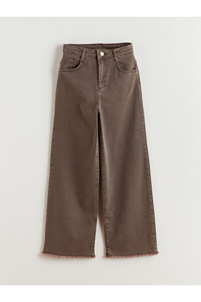 LC Waikiki Brown Wideleg Girl's Trousers