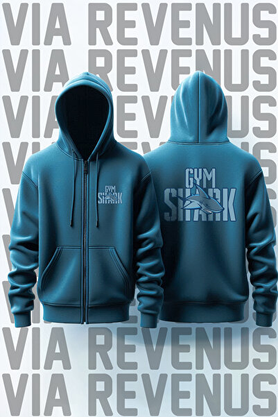 Vordevia Gym cu imprimeu Unisex 3 Thread K cu glugă Cardigan cu fermoar tricou