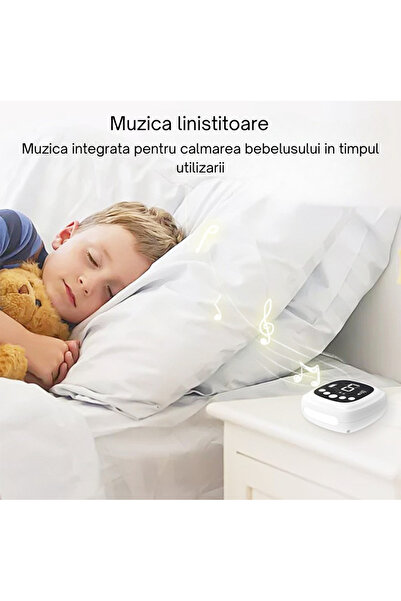 Alansa Aspirator nazal electric, 9 trepte, Display LED, Reincarcabil USB-C, 3 capete silicon, Alb, Fara BPA