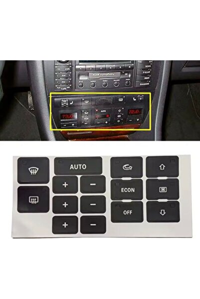 Audi A6-C5 Kasa 1997-2004 Aralığına Uyumlu Klima Tuş Tamir Takımı Sticker Eti...