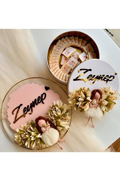 Çemrek Süs Parti Bebek Peri kızlı kapı süsü ve çikolata seti