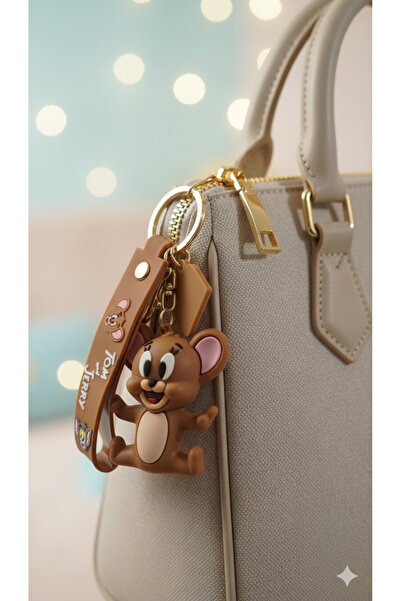 DAYZEN JEWELRY Tom Ve Jerry Silikon Anahtarlık Çanta Ve Araba Süsü Tekli