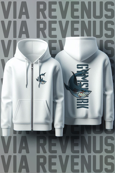 Vordevia Gym cu imprimeu Unisex 3 Thread K cu glugă Cardigan cu fermoar tricou