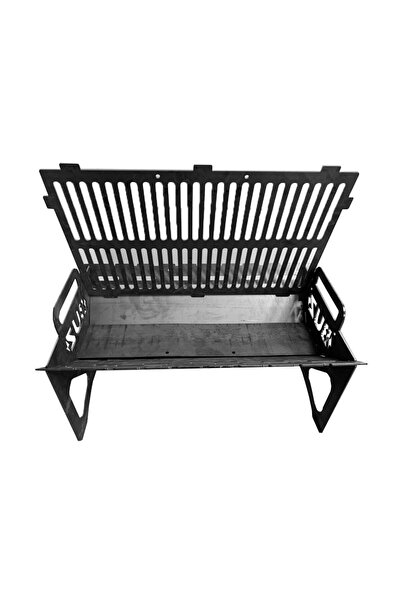 buz Garden Carbon Steel Portable Grill - 50 x 30 x 30 cm, 3 mm