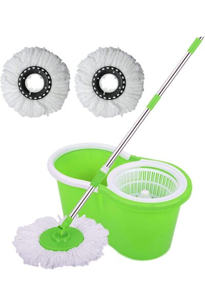 Twinkle Mart ممسحة دوارة سهلة الاستخدام - خضراء