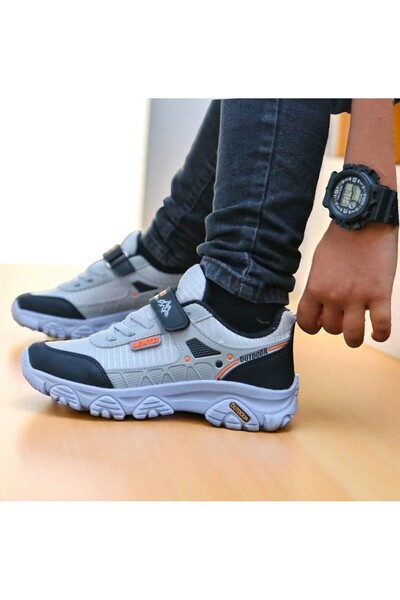 onexsports Детски унисекс водоустойчиви спортни обувки с велкро за трекинг и спортове на открито – неплъзгаща се гъвкава подметка