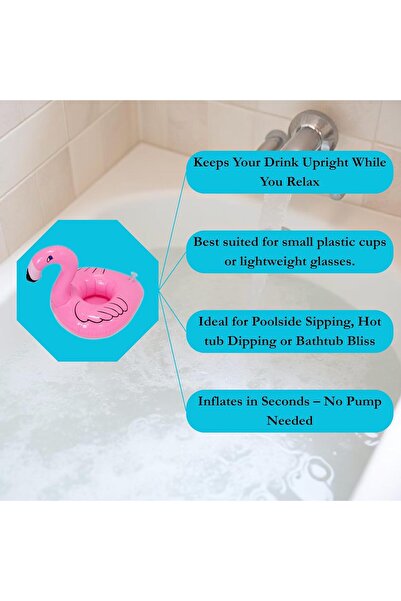 OEM Bargain Wells 1x Inflatable Flamingo Hot tub Bath Pool Drink Holder