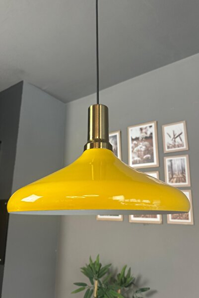 Bamyum Champion Açık Sarı Eskitme Fener Başlık Tekli Avize Sarkıt Salon Mutfa...