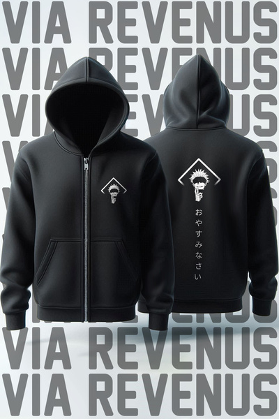 Vordevia سترة جوجوتسو كايسن مطبوع للجنسين مكونة من بغطاء رأس خيوط K وسحابات