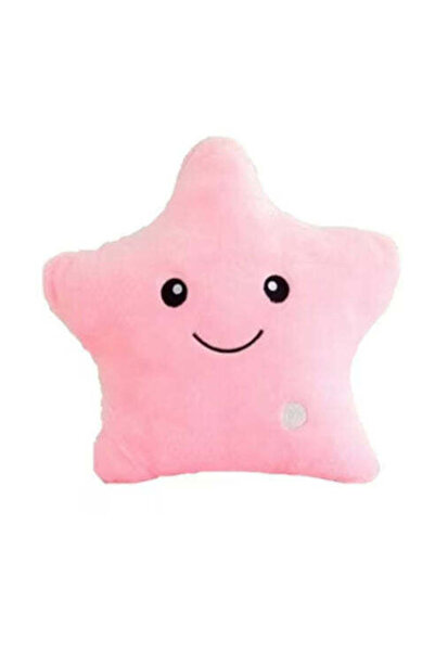 buz Pernă cu lumină de noapte LED în formă de stea, roz