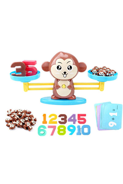 buz Jucărie educațională interactivă - Balanță maimuță, 65 de piese colorate