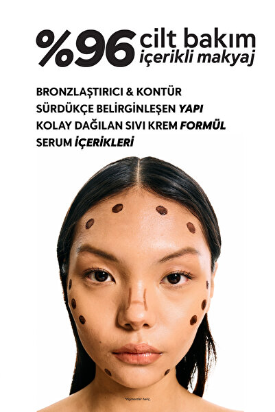 Cream Co. Likit Bronzer Glow Sculpt Eclipse | Kontür Nötr Koyu Kahve | Yüz Şekillendirici Nemlendirici Makyaj