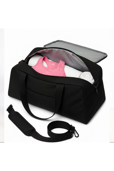 ENS PLASTİK Unisex Önü Cepli Uzun Askılı Kadın Ve Erkek Kullanabilir Seyahat Fitness Ve Spor Çantası
