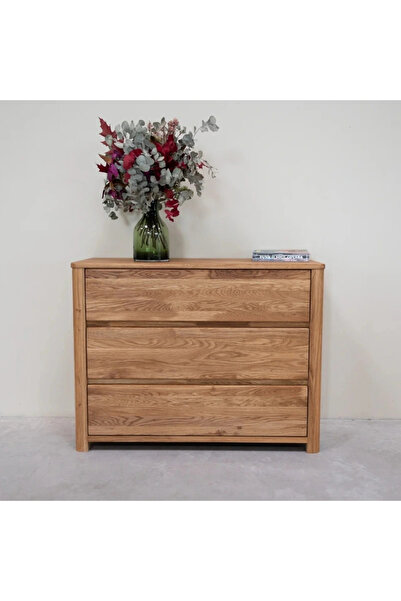 ŞafakMobilya Western Masif Ahşap Natural Model Şifonyer