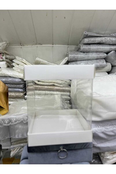 Üstünel Tekstil Dowery Box, Acetate Box, Small Size, Double Lid Acetate Box (1 Piece)