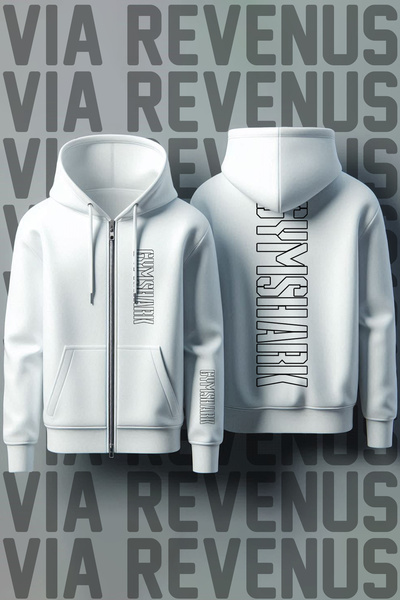 Vordevia Gym cu imprimeu Unisex 3 Thread K cu glugă Cardigan cu fermoar tricou