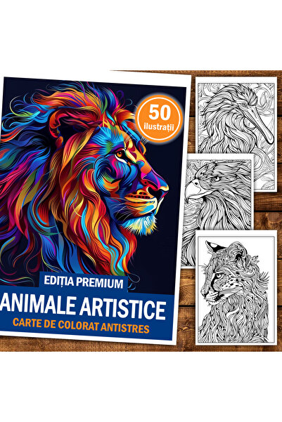 Legendary Gifts Книга за рисуване, 50 илюстрации Художествени животни - Преми...