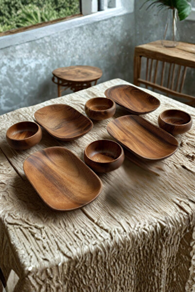 Legnotolia Σετ μπολ παρουσίασης από ξύλο ακακίας 8 τεμαχίων