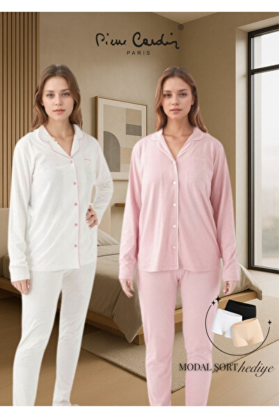 Pierre Cardin Γυναικείο σετ πιτζάμες από βαμβάκι & μοντάλ σε κουτί 2 τεμαχίων...