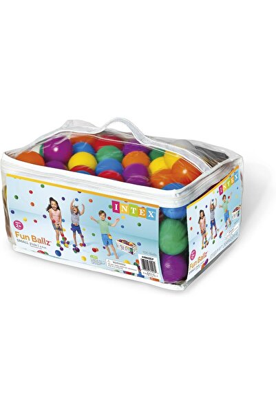 Intex Plastic Balls For Pools, 100 Coloured Balls, Diameter 6.5 Cm