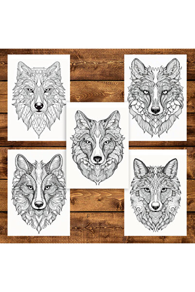 Legendary Gifts Coloring book, 50 illustrations, Mandala Wolves
