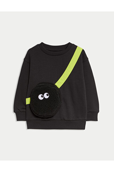 Marks & Spencer Pamuk Karışımlı Baskılı Sweatshirt (2–8 Yaş)