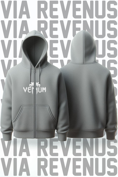 Vordevia سترة UFC Front مطبوع للجنسين مكونة من بغطاء رأس خيوط K وسحابات