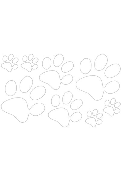 Oracal Set 8 stickere labute de pisica sau caine, alb