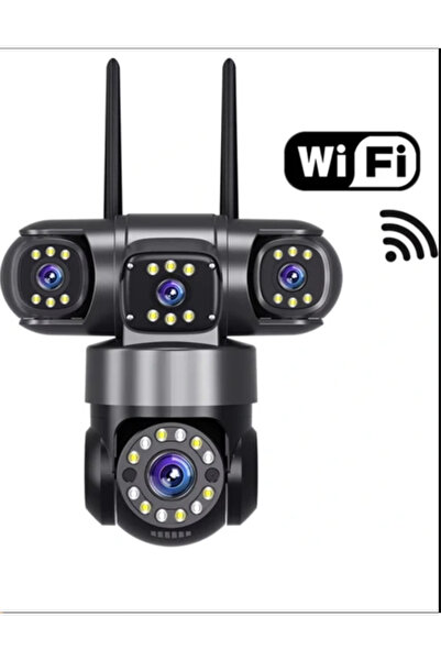 XMEYE 4 Kameralı 4 Lens 5mp Wifi Kamera Hi-Easy Türkçe Uygulama IP66 Su Geçirmez Kasa