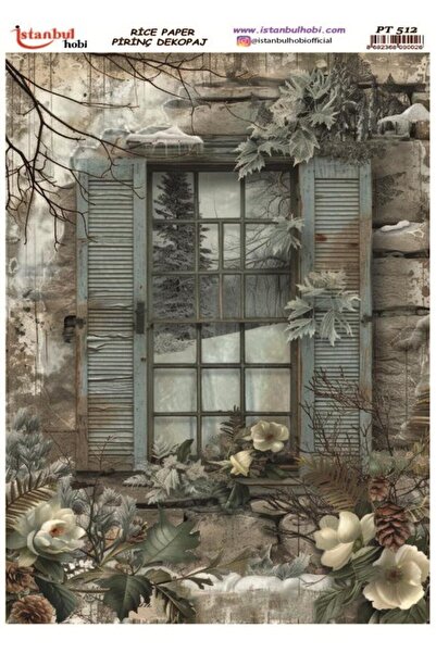 İstanbul Hobi ورق ديكور نحاسي 30×42 سم PT-512 للنوافذ