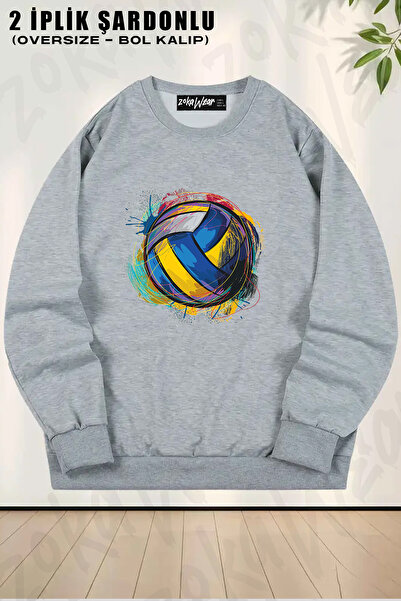 ZOKAWEAR Minge de volei colorată, unisex, cu design liber, cu imprimeu modele...