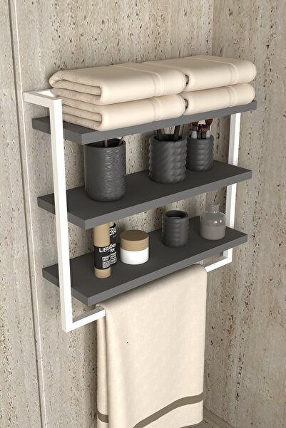 AJU Suport pentru prosoape cu 3 niveluri, bibliotecă, elegant și funcțional, ...