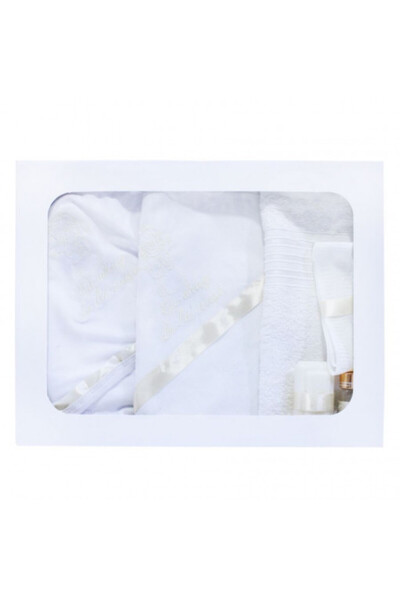 OEM Set botez 6 piese personalizat cu broderie „Cu dragoste de la Nași” - Îng...