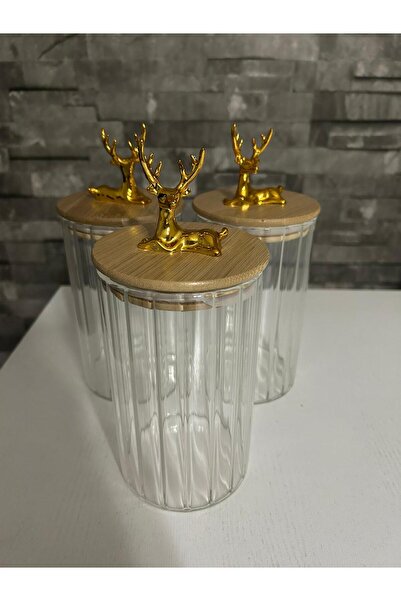 MRK Deer Handle 3-Piece Small Size Decorative and Ergonomic Spice and Storage...