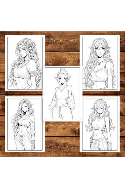 Legendary Gifts Painting book, 50 illustrations Anime Modern Elves