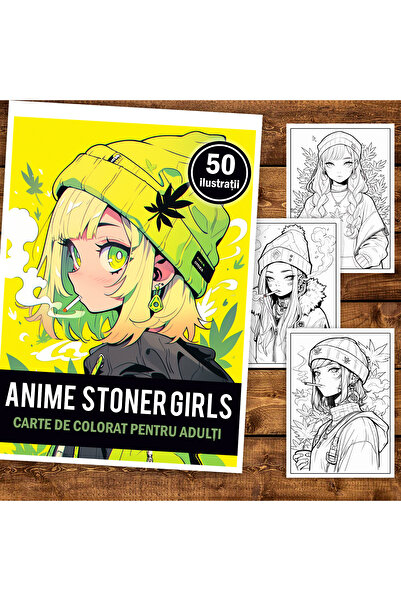 Legendary Gifts Carte de pictură, 50 de ilustrații Anime Stoner Girls