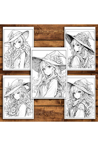 Legendary Gifts Painting book, 50 illustrations, Anime Witches - Volume IV