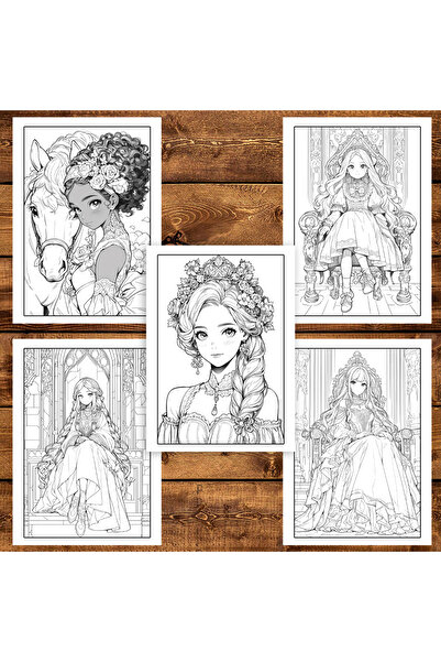 Legendary Gifts Coloring book, 50 illustrations, Anime Princesses - Volume II