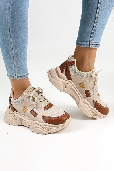 Encool Γυναικεία καθημερινά αθλητικά παπούτσια σε καφέ χρώμα | Άνετο και κομψό μοντέλο με ψηλή σόλα