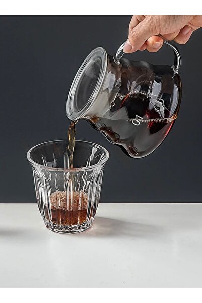 LUXURY V60 Server Dripper Set 300ml with Glass Funnel 02 with Black Base