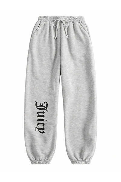 Bozz&Bozz Collection Γυναικείο παντελόνι Jogger με ελαστικό κορδόνι από κρυστάλλινο πέτρα με τύπωμα