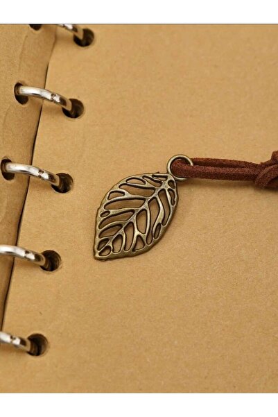 mr shopping Mr Leaf Printed Leather Covered Daily Notepad Special Design Gift Leather Covered Agenda